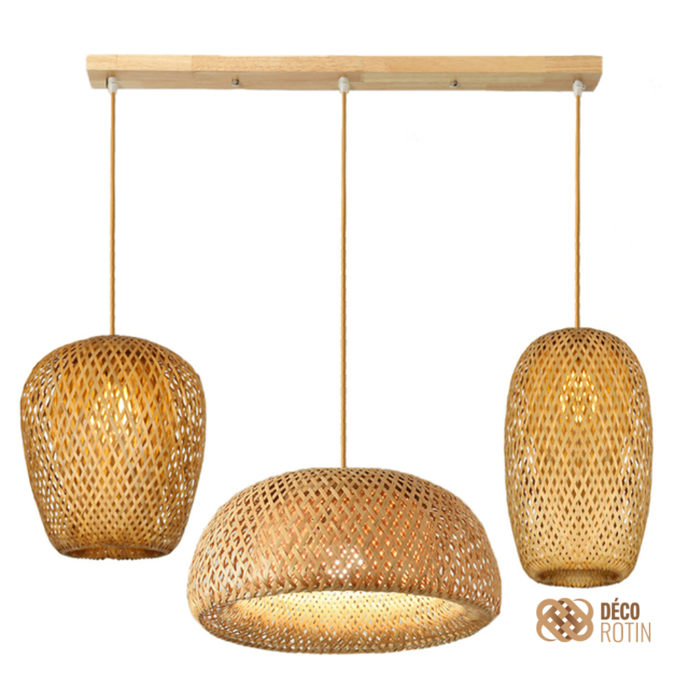 Rattan lighting